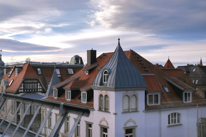 A view of a city from a high point of view